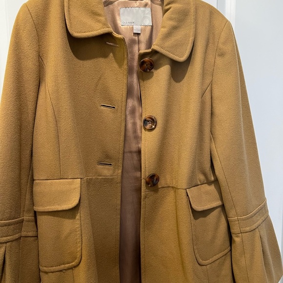 Old Navy Women’s Tan Peacoat Size Large - Picture 7 of 10